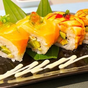 Regenbogen-Lachs-Mango